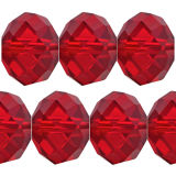 Kristallperle Rondelle 6*8mm Rubin Rot VE 72