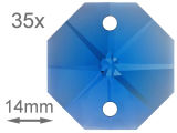 Kristall Oktagon 14mm Saphier K9 VE35